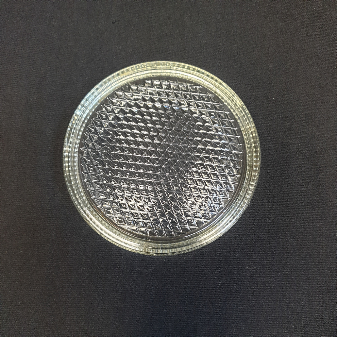 Салатник, конфетница круглая, хрусталь, диаметр 15 см, СССР. Картинка 3